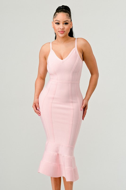knee length dresses for ladies Mermaid Maxi Midi Dress – MissChicFashion main image 1