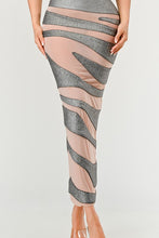 Load image into Gallery viewer, Metallic Bandage Mesh Insert Dress