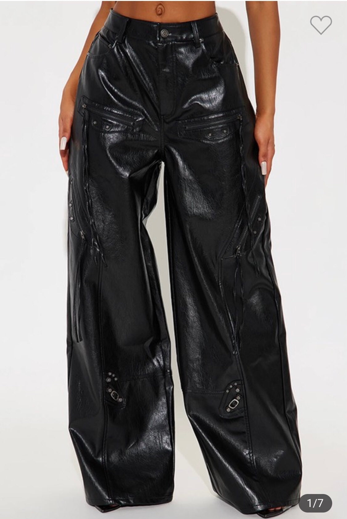 Drip Leather Cargo Pants