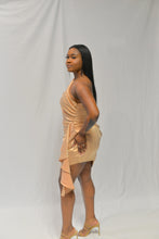 Load image into Gallery viewer, Golden Hour Ruffle Cocktail Dress