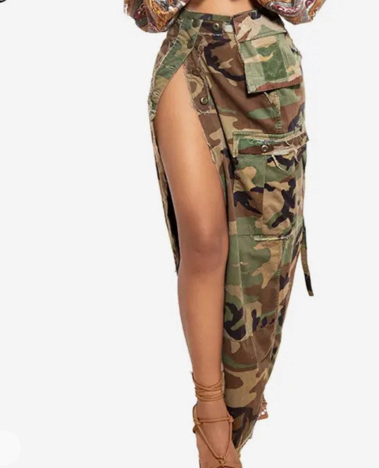 Camo Chic Skirt Long