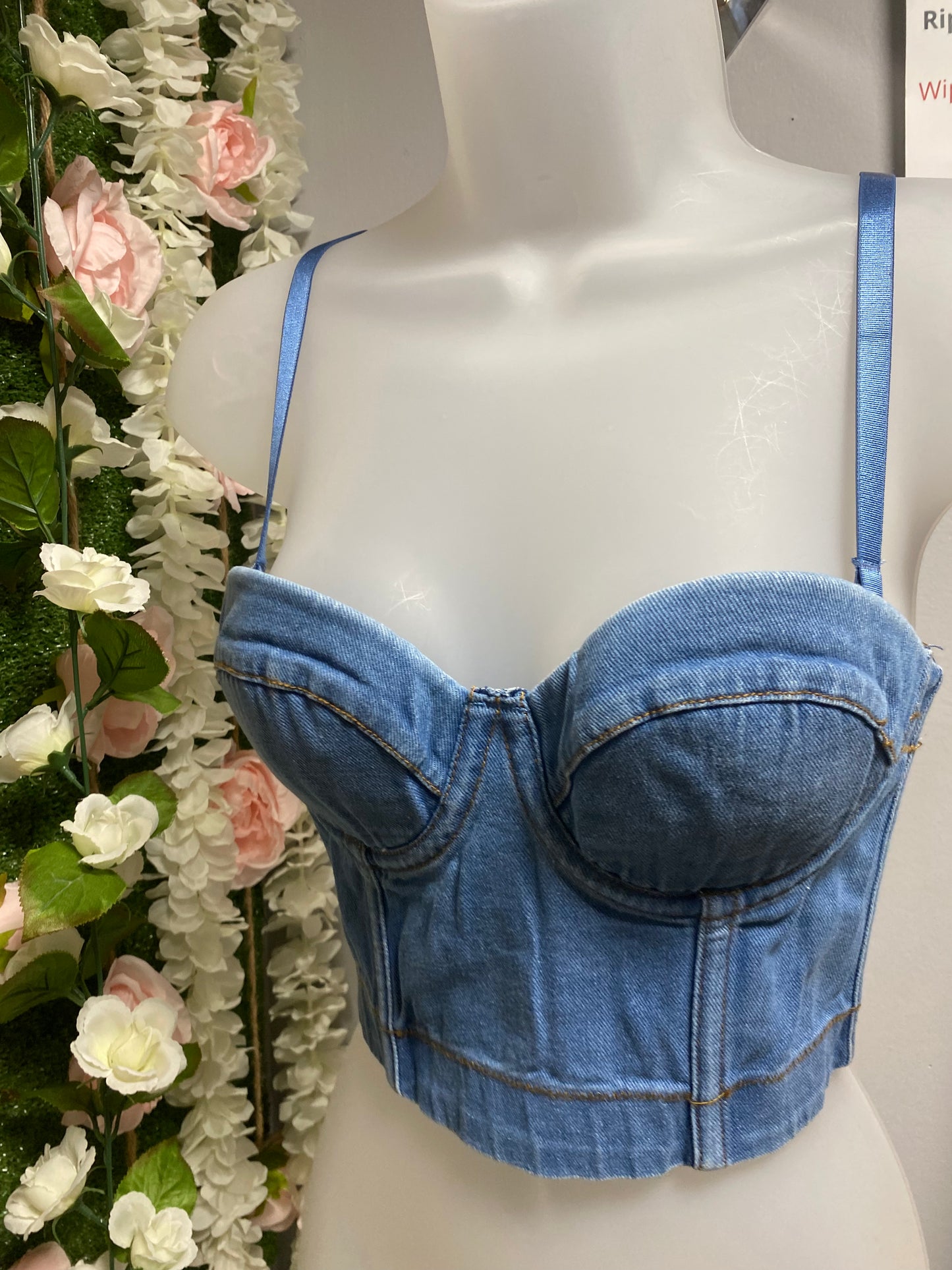 Denim Chic Crop Top