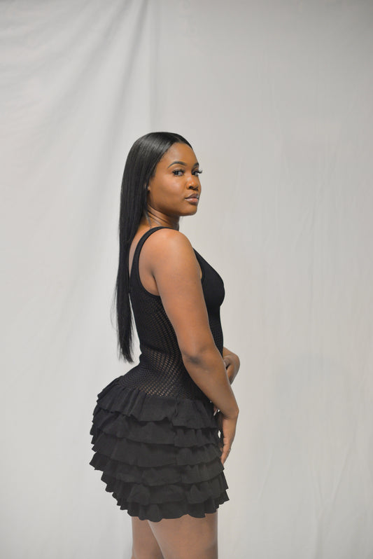 Midnight Ruffles Dress