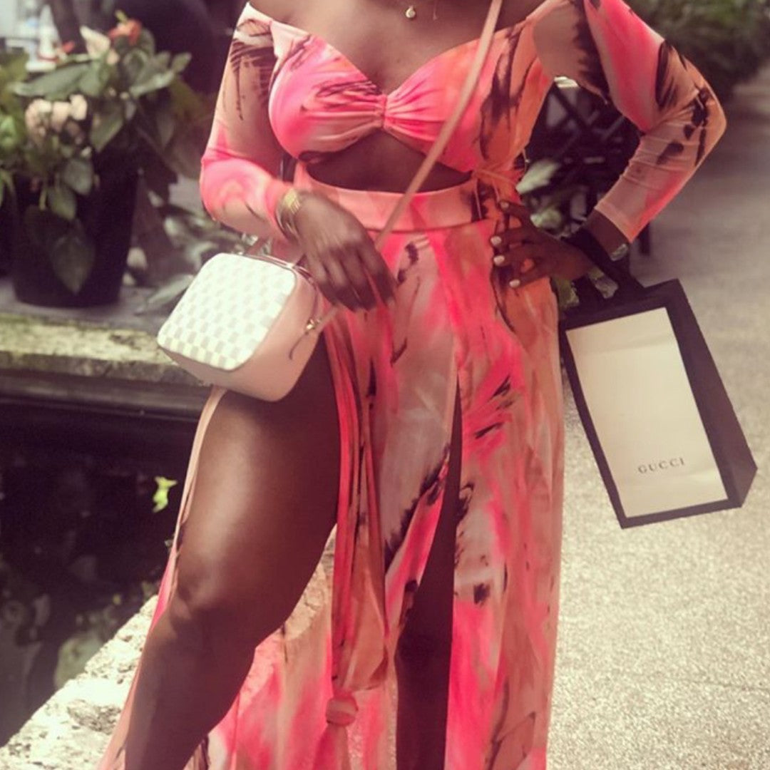 Pink Mesh Dress