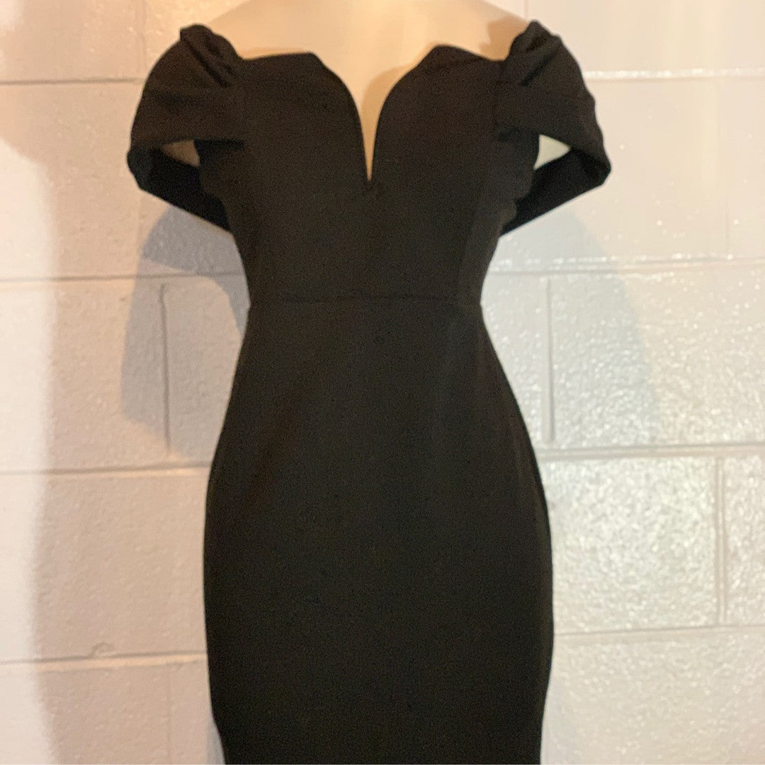 Off Shoulder Black Dress