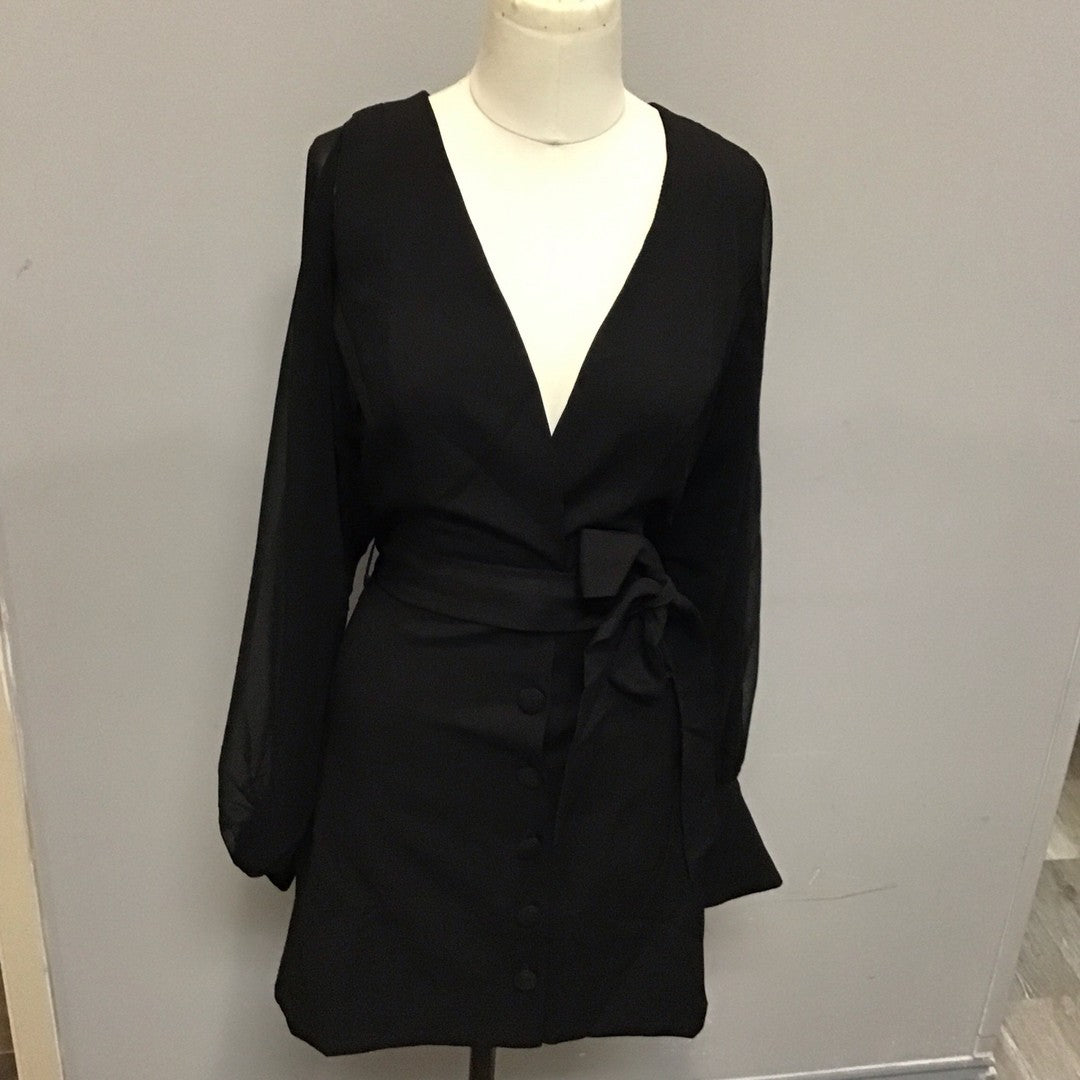 Button Down Belted Dress