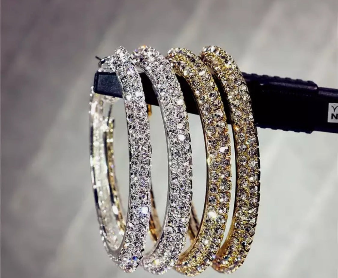 Double Bling Hoop Earring