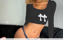 Load image into Gallery viewer, Try Crossing Me Crop Top