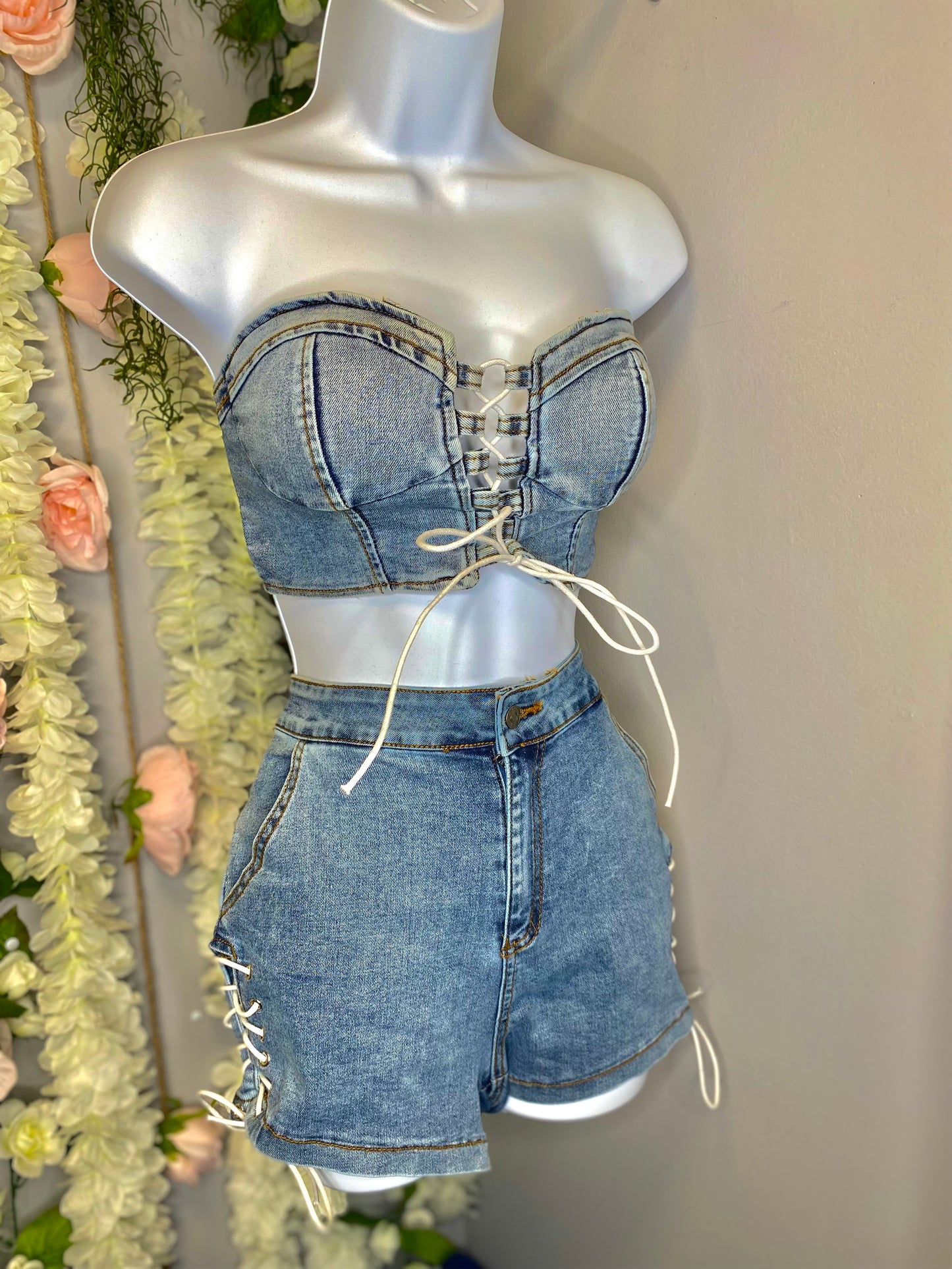 Dance All Night Two-Piece Denim Set