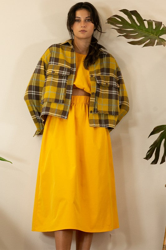 PLAID LIGHT WEIGHT SHIRT JACKET