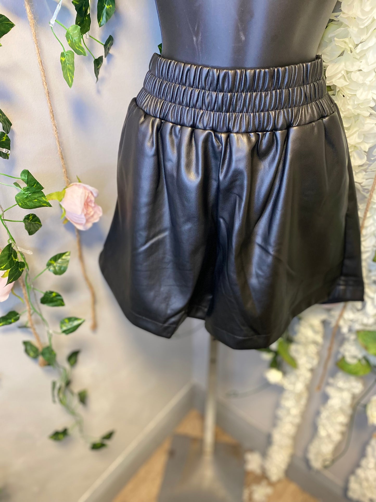 Faux Leather Shorts