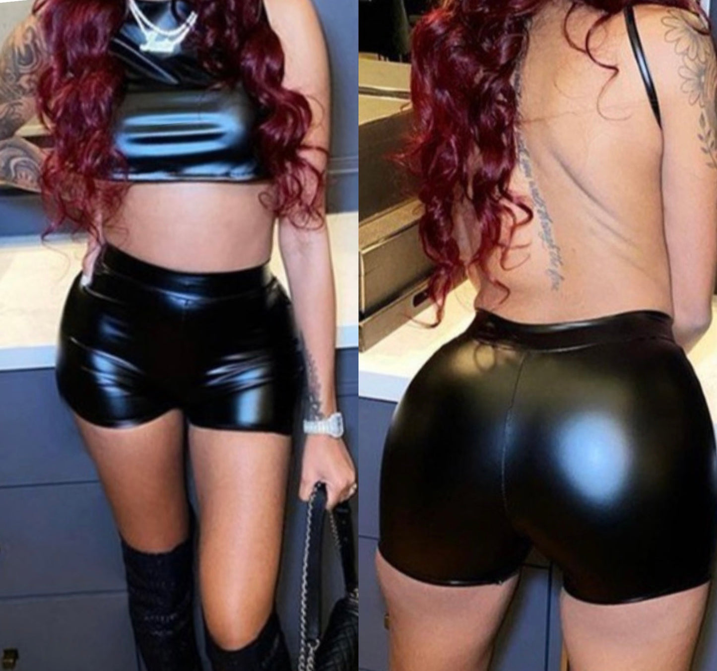 fashion styles fashion trends Day party fit Day party fashion Afterparty fashion After party fashion accessory black two piece leather two piece set