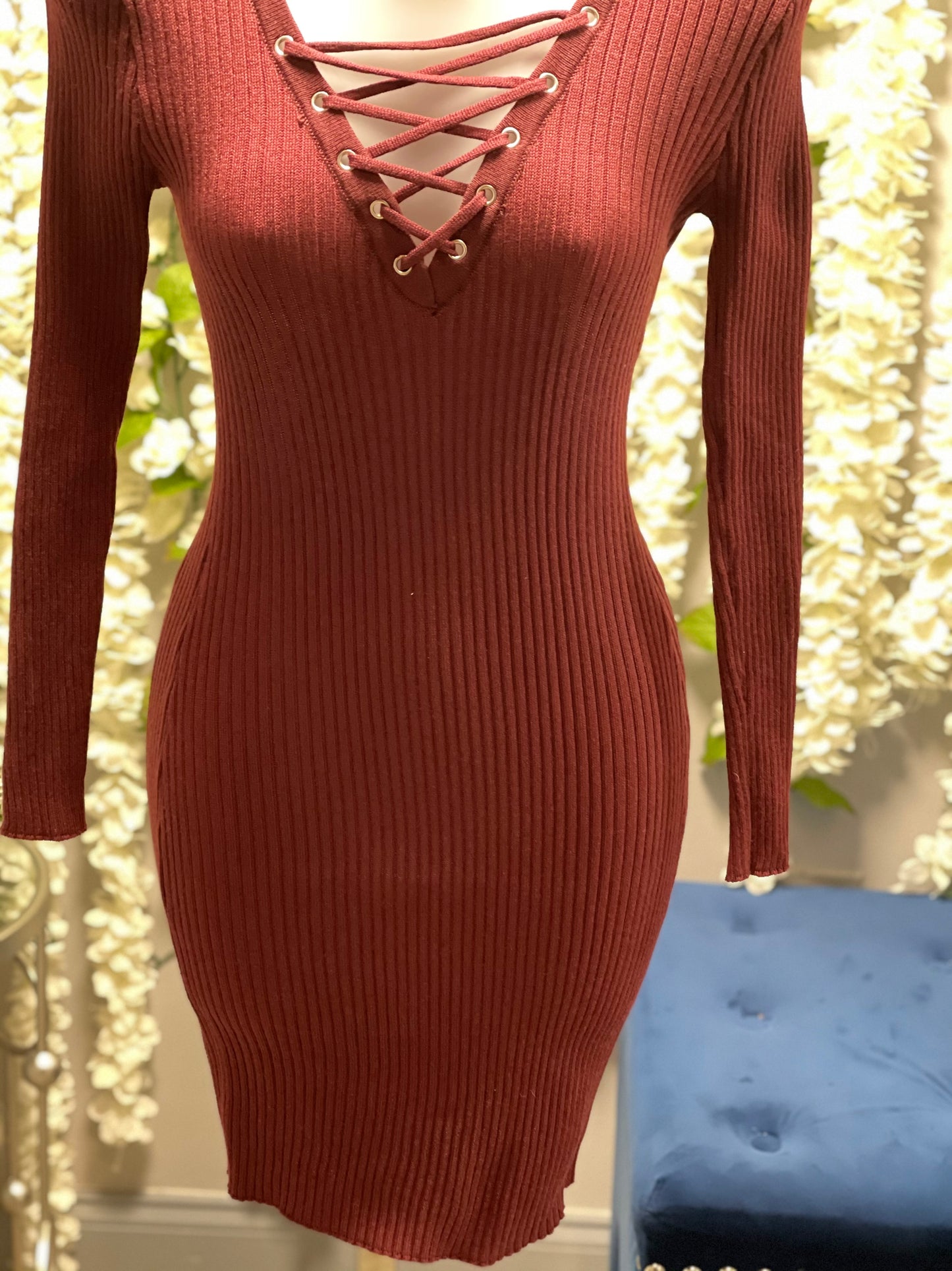 Criss Cross Sweater Dress
