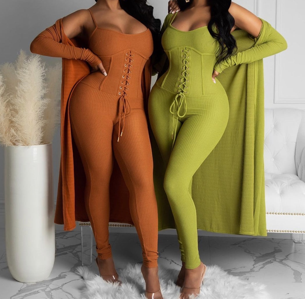 Doing Me Jumpsuit (Olive Green)