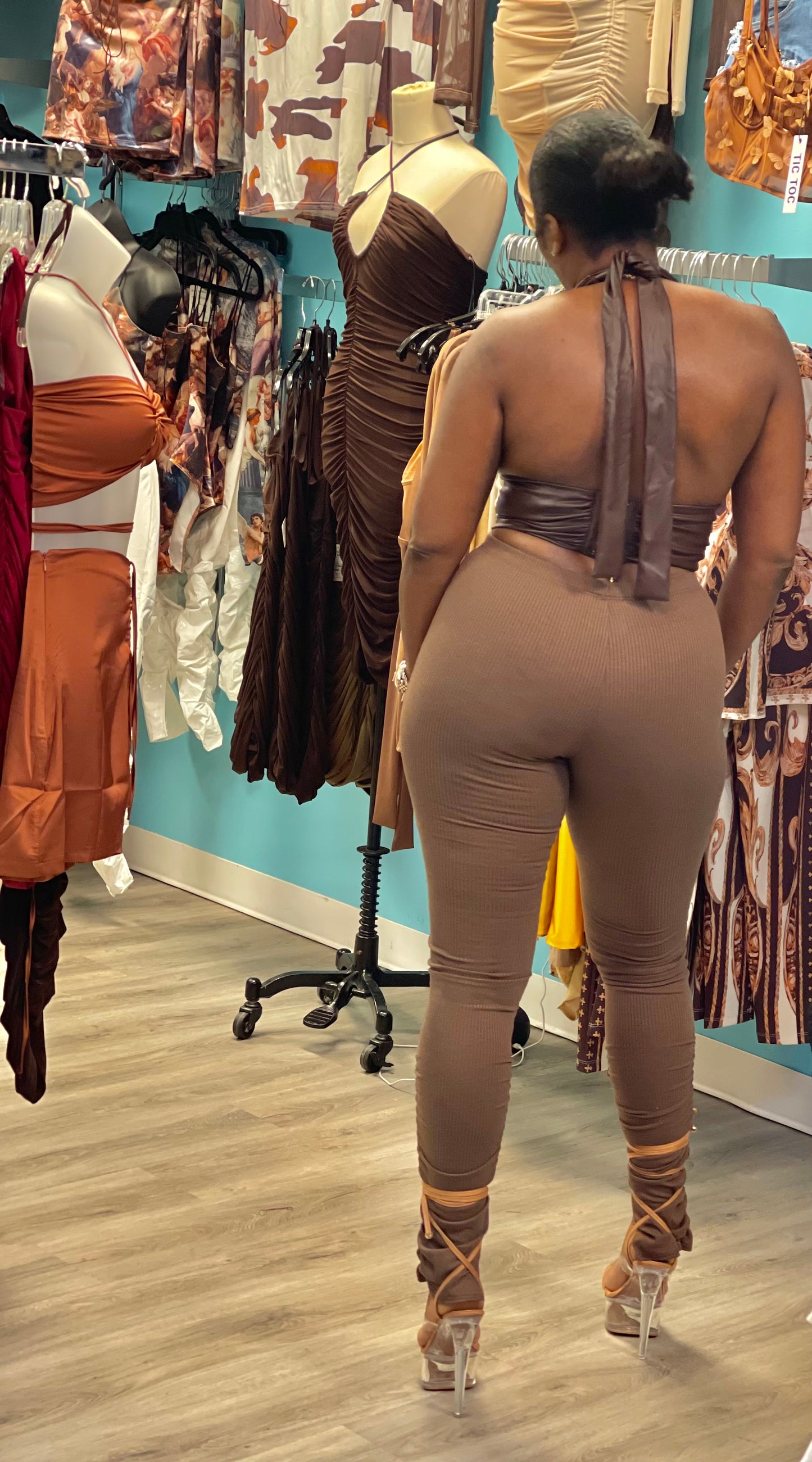 Mocha Ruched Leggings