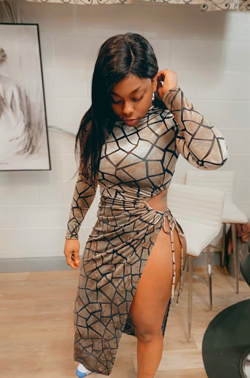 Burnt Out Dress