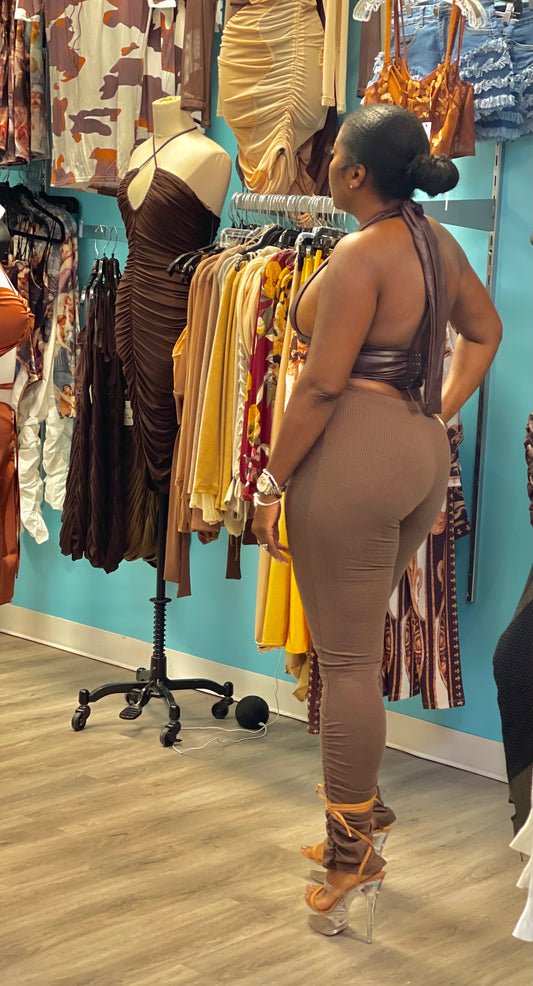 Mocha Ruched Leggings