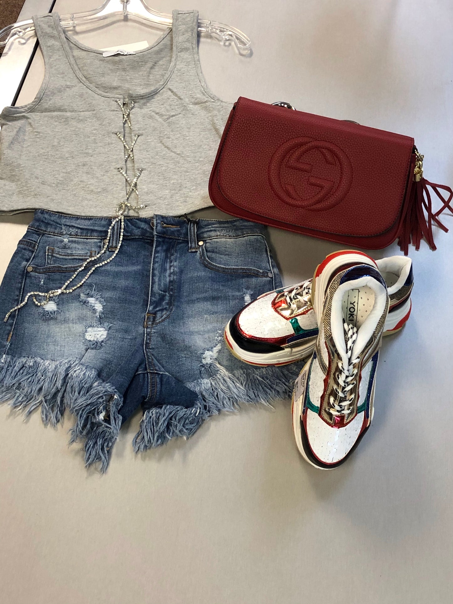 Ari Grey Top