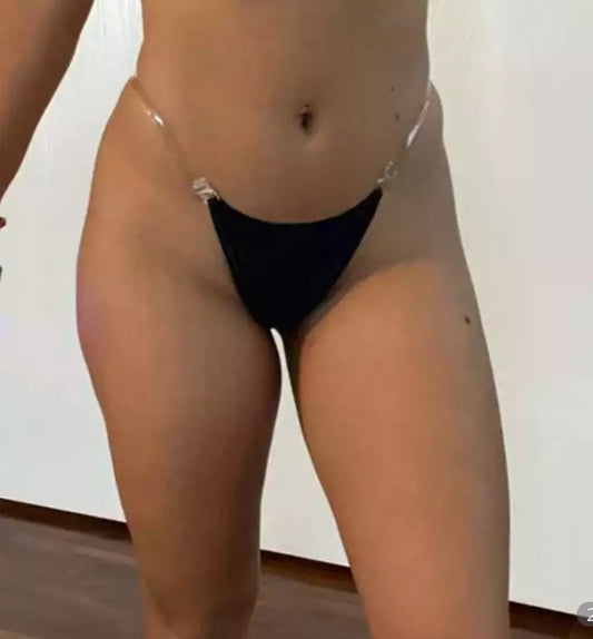 Adjustable Transparent Strap Bikini Panty