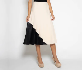 Two-Toned Pleated Skirt