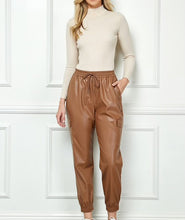 Load image into Gallery viewer, Sally Faux Leather Jogger
