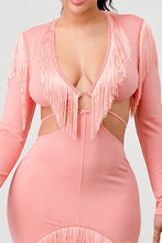 Load image into Gallery viewer, ATHINA SWEETHEART TASSEL BANDAGE DRESS
