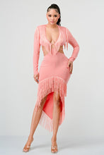 Load image into Gallery viewer, ATHINA SWEETHEART TASSEL BANDAGE DRESS
