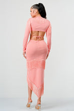 Load image into Gallery viewer, ATHINA SWEETHEART TASSEL BANDAGE DRESS
