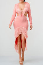 Load image into Gallery viewer, ATHINA SWEETHEART TASSEL BANDAGE DRESS
