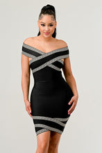 Load image into Gallery viewer, HOLIDAY COLLECTION OFF SHOULDER MINI DRESS
