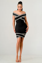 Load image into Gallery viewer, HOLIDAY COLLECTION OFF SHOULDER MINI DRESS
