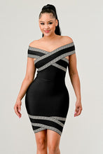 Load image into Gallery viewer, HOLIDAY COLLECTION OFF SHOULDER MINI DRESS
