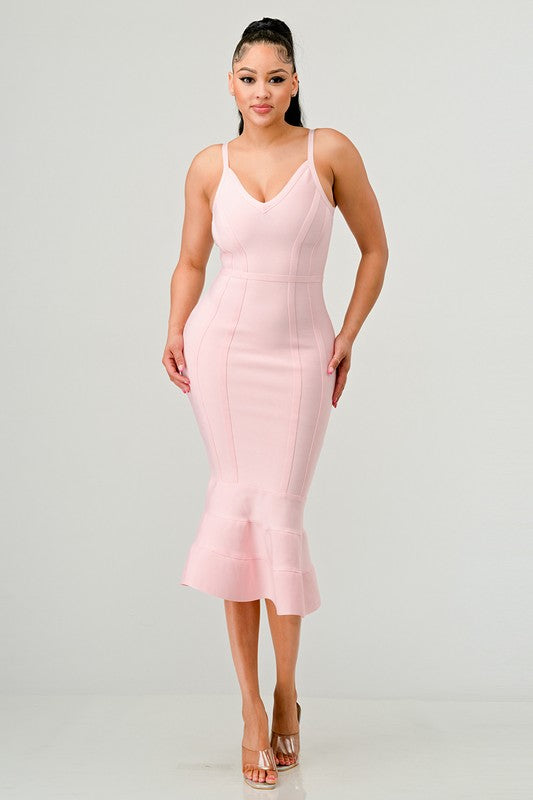 chinese dress ladies BODYCON MIDI DRESS – Vivi'd Boutique & Vivi'd Hair