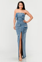 Load image into Gallery viewer, Urban Chic Denim Gown
