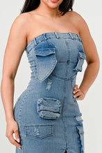 Load image into Gallery viewer, Urban Chic Denim Gown
