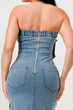 Load image into Gallery viewer, Urban Chic Denim Gown
