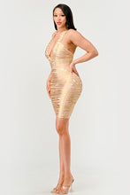 Load image into Gallery viewer, Gold Glamour Bandage  Dress
