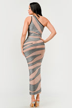 Load image into Gallery viewer, Metallic Bandage Mesh Insert Dress
