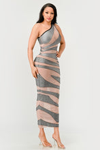 Load image into Gallery viewer, Metallic Bandage Mesh Insert Dress
