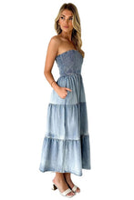 Load image into Gallery viewer, WOMEN DENIM FASHION DRESS
