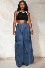 Load image into Gallery viewer, Indigo Voyager Wide Denim Pants
