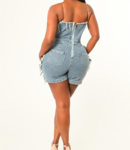 Shelly Denim Romper