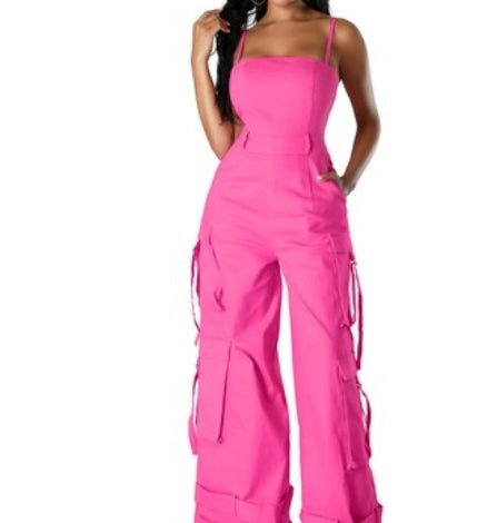 Got Your Attention Jumpsuit- Pink( Online ONLY)
