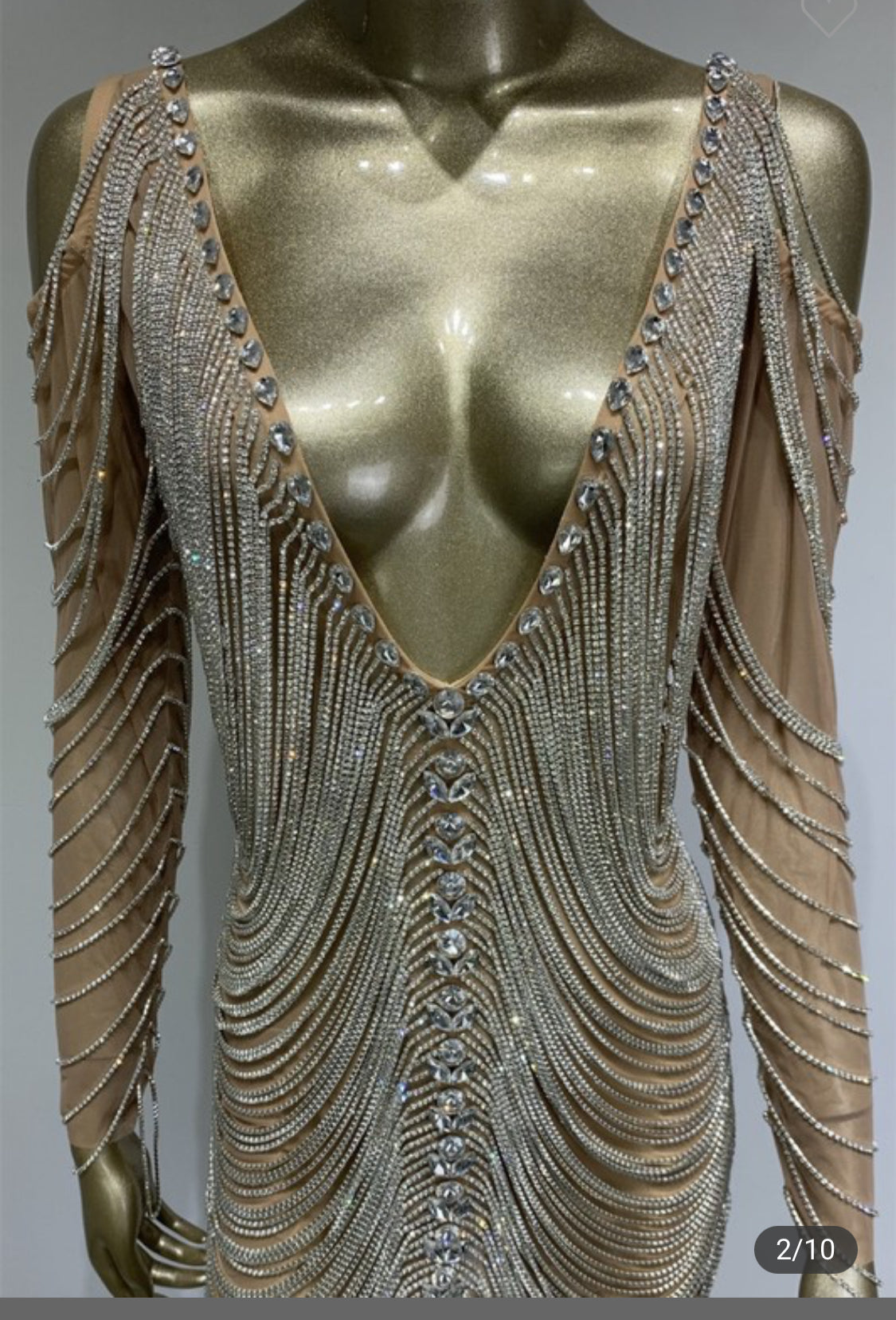 Carmella Embellished Mini Dress