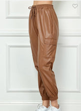 Load image into Gallery viewer, Sally Faux Leather Jogger
