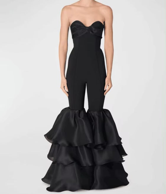 Black Tie Only Maxi  Jumpsuit