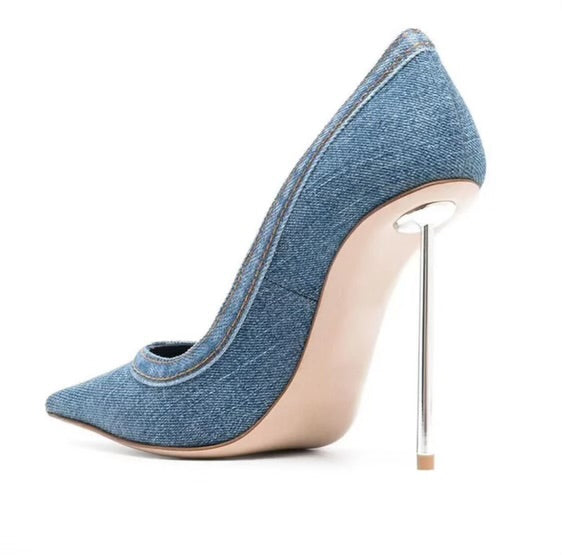 Closing Deals Denim Heel