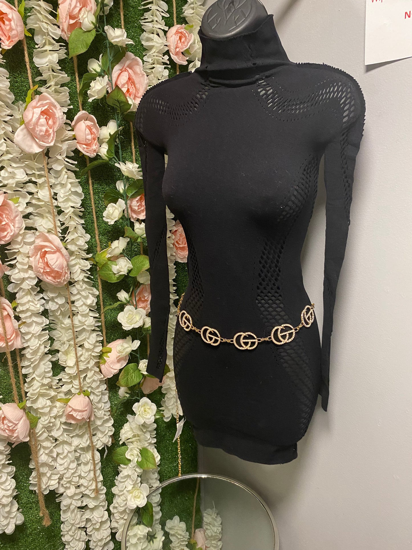 Turtle Neck Black Dress