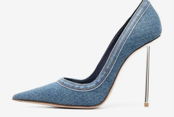 Closing Deals Denim Heel