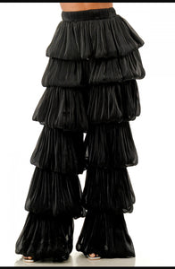 Drama Layer Pants- Black